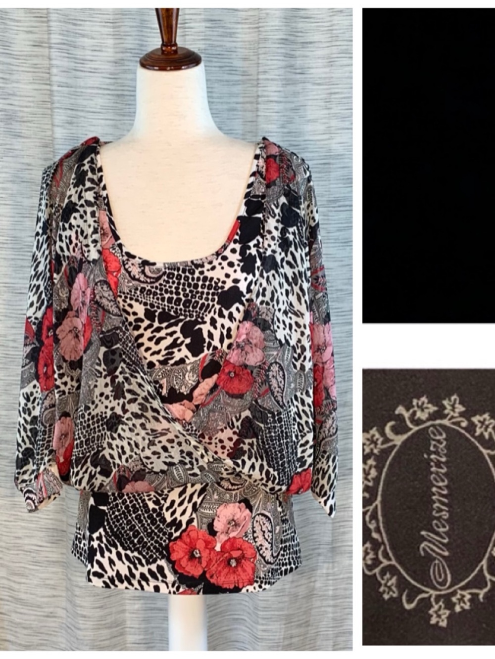 Mesmerize multicolored long sleeved layered top.